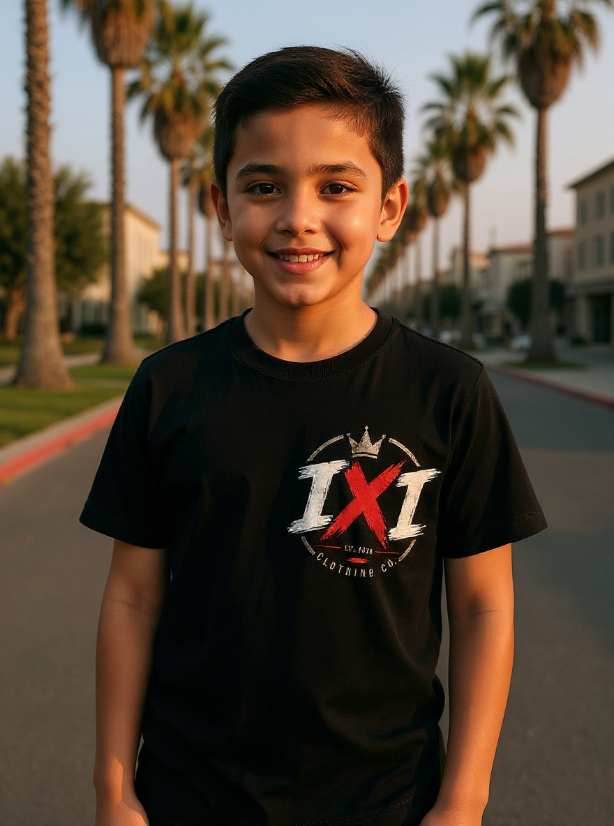 IXI crown tee, made in the IXI Studio